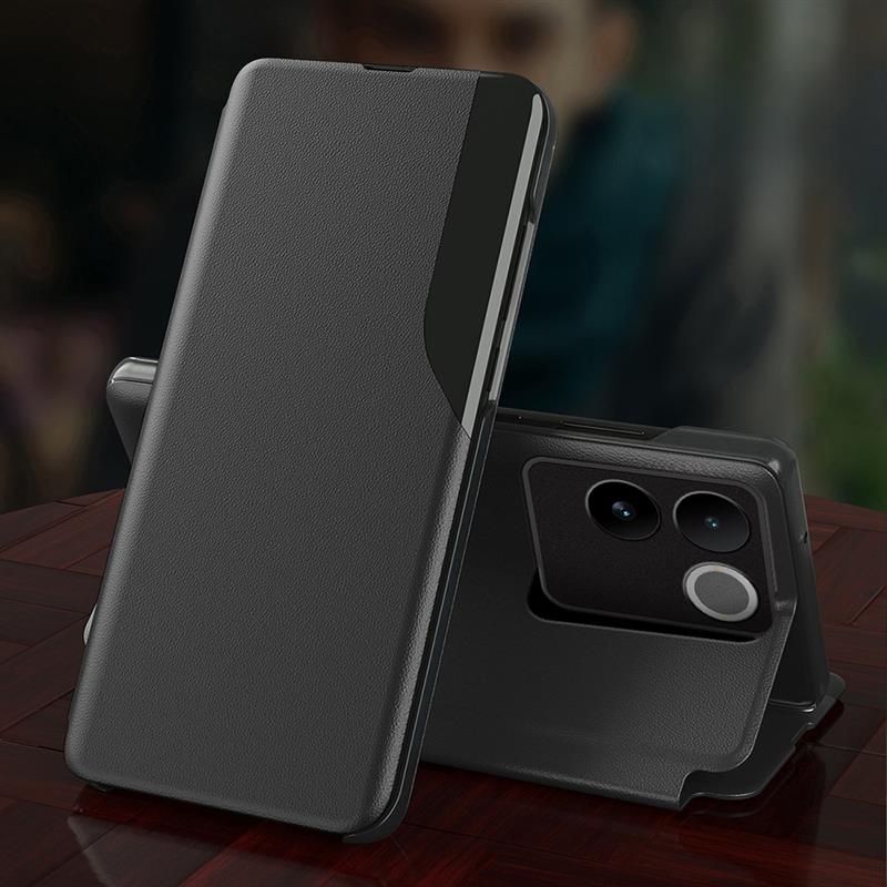 Vivo T2 Pro 5G Luxury Half Window Leather Flip Case