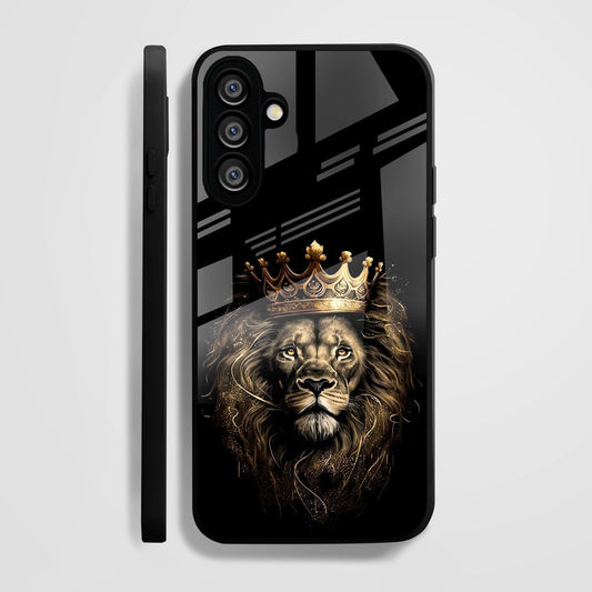Samsung Galaxy A36 5G Premium Acrylic Shockproof Glass Back Case (Crowned Lion)
