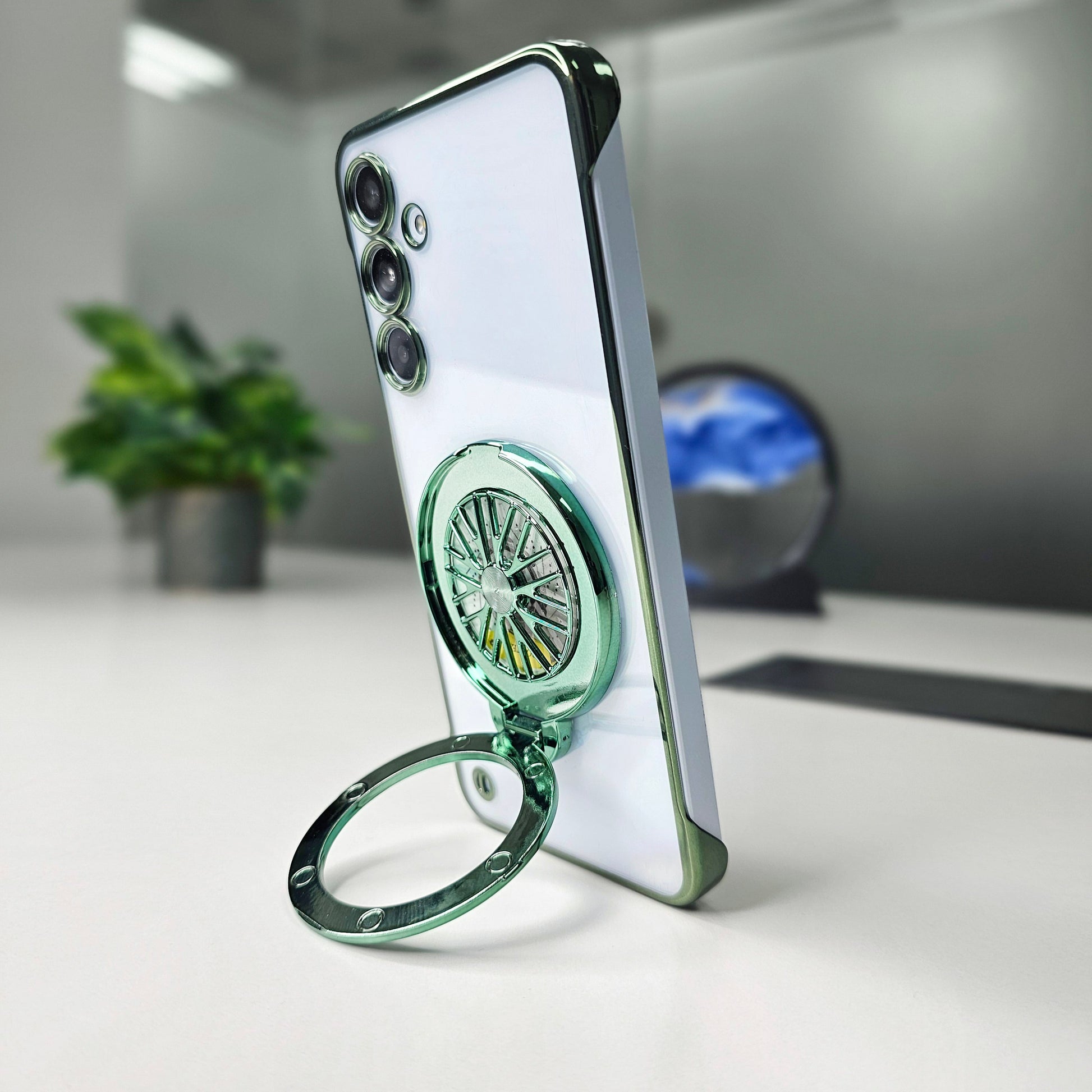 Samsung Galaxy A35 5G Porsche® Wheel Frameless Case green