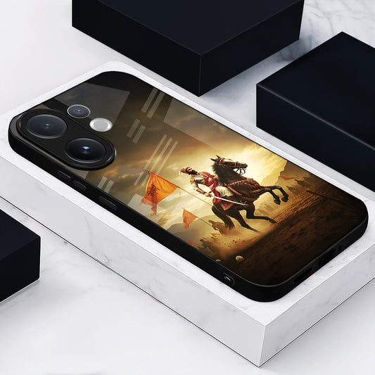 Vivo V60 5G Phone case with warrior on horseback design on a white surface