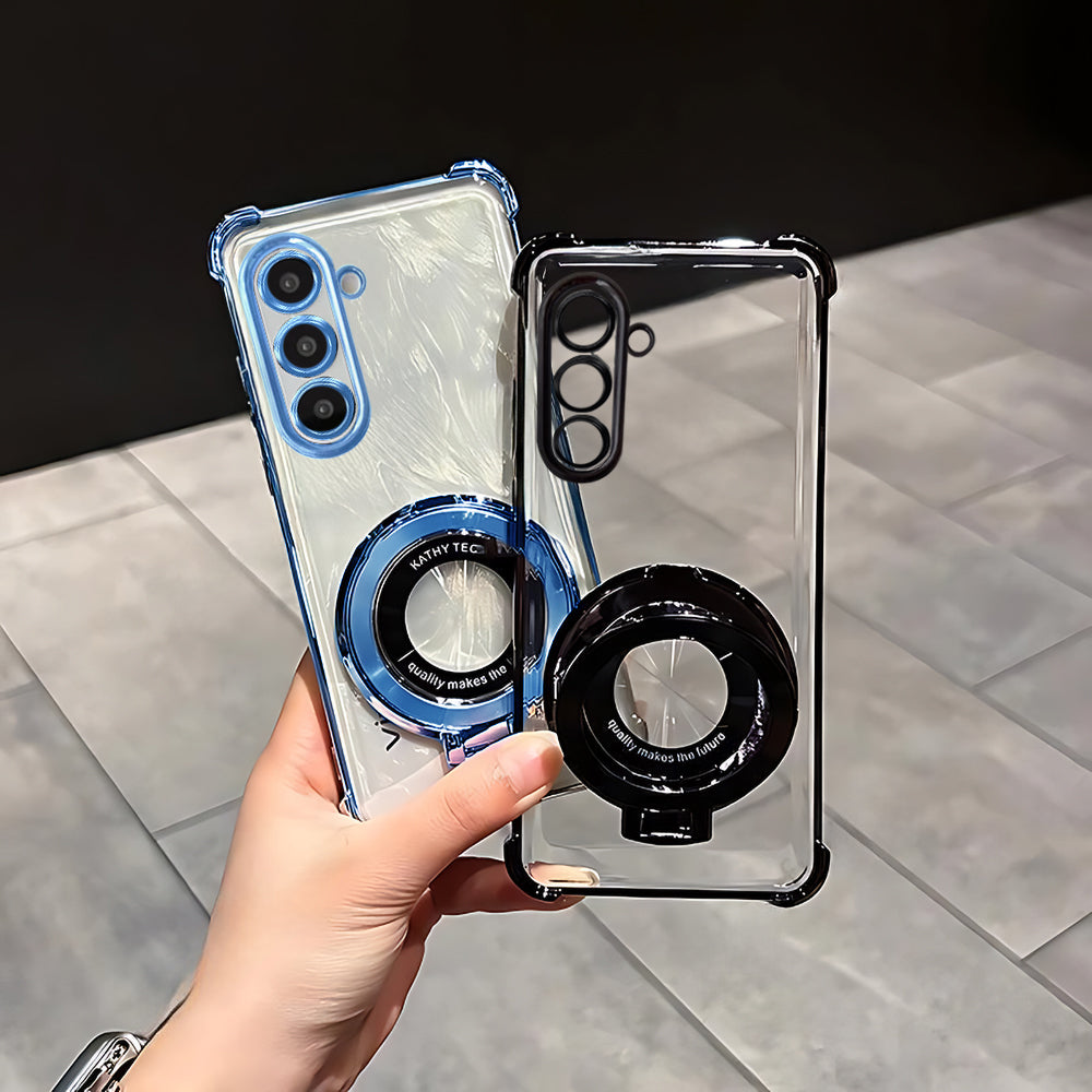 Samsung Galaxy A56 5G Original Luxury Magnifier Ring Stand Shockproof Airbags Corner Case