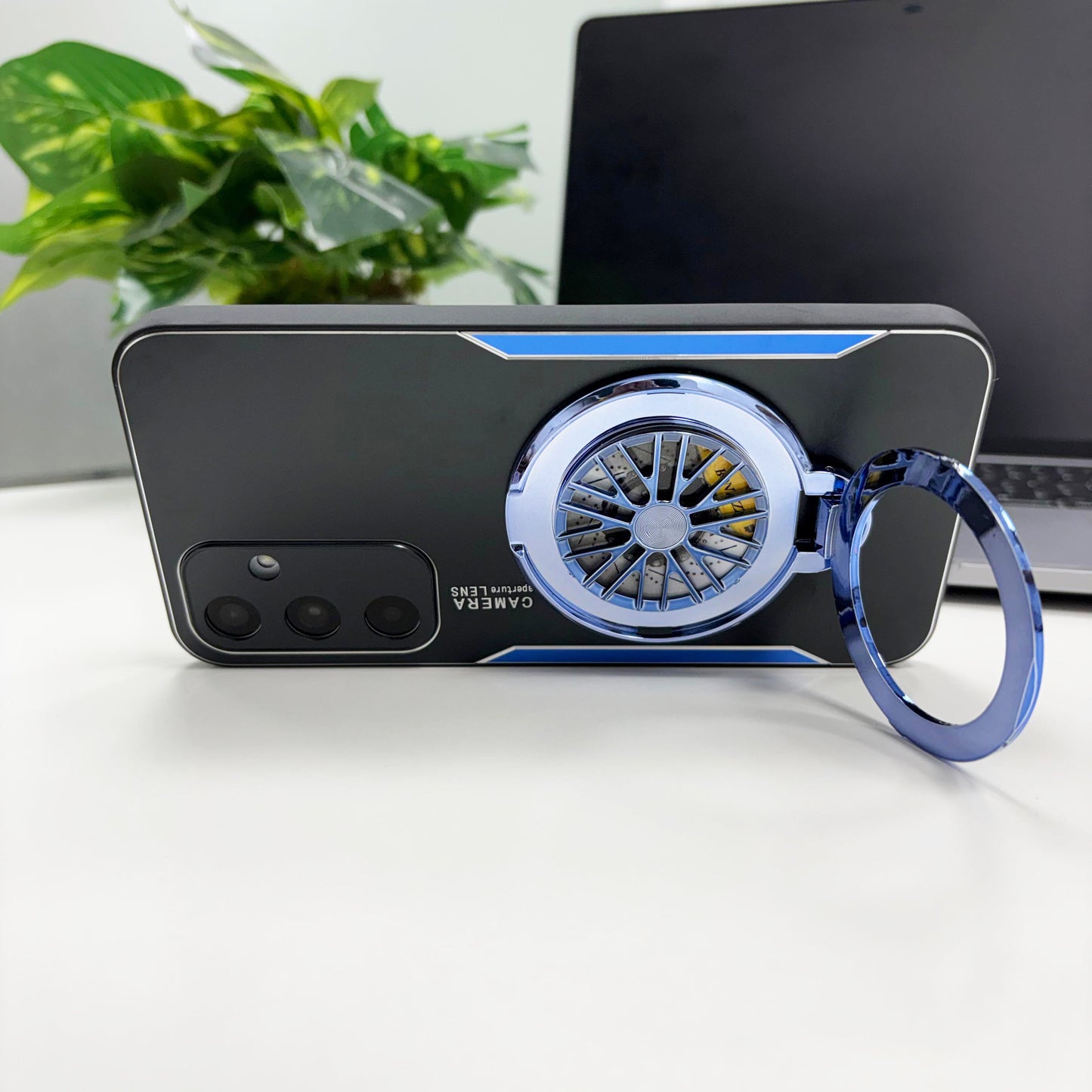 Samsung Galaxy S24 FE 5G Best Selling Stress Buster Wheel Aluminium Metal Scratch Resistant Back Case