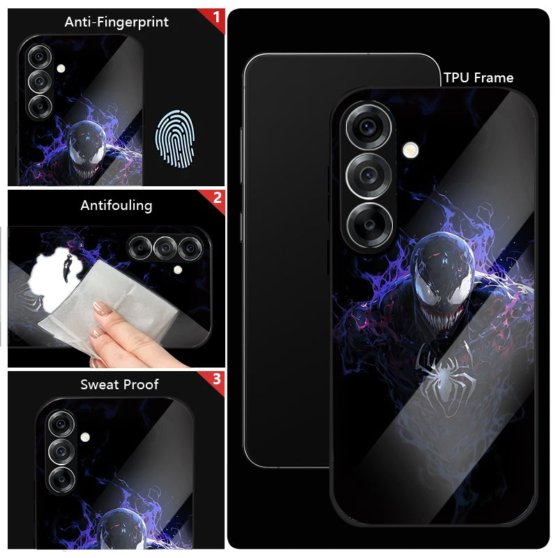 Samsung Galaxy A36 5G Premium Acrylic Shockproof Glass Back Case (Neon Predator)