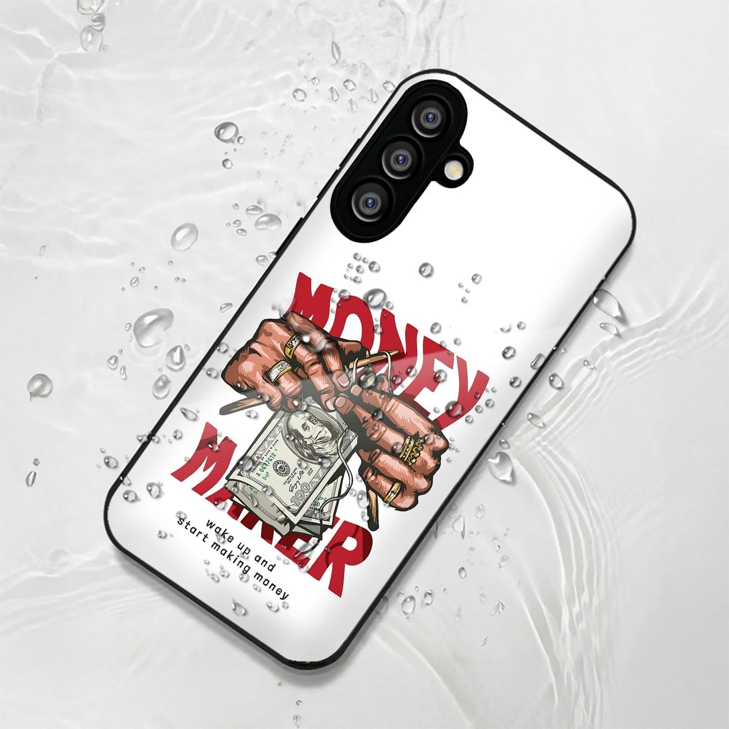 Samsung Galaxy A56 Premium Acrylic Shockproof Glass Back Case (Money maker)