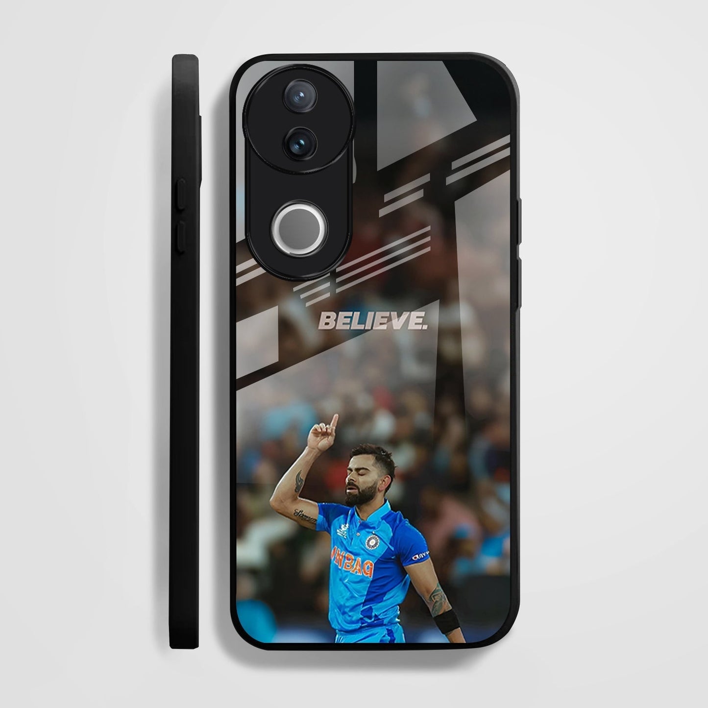 Vivo V50 5G Premium Acrylic Shockproof Glass Back Case (Virat Kohli)