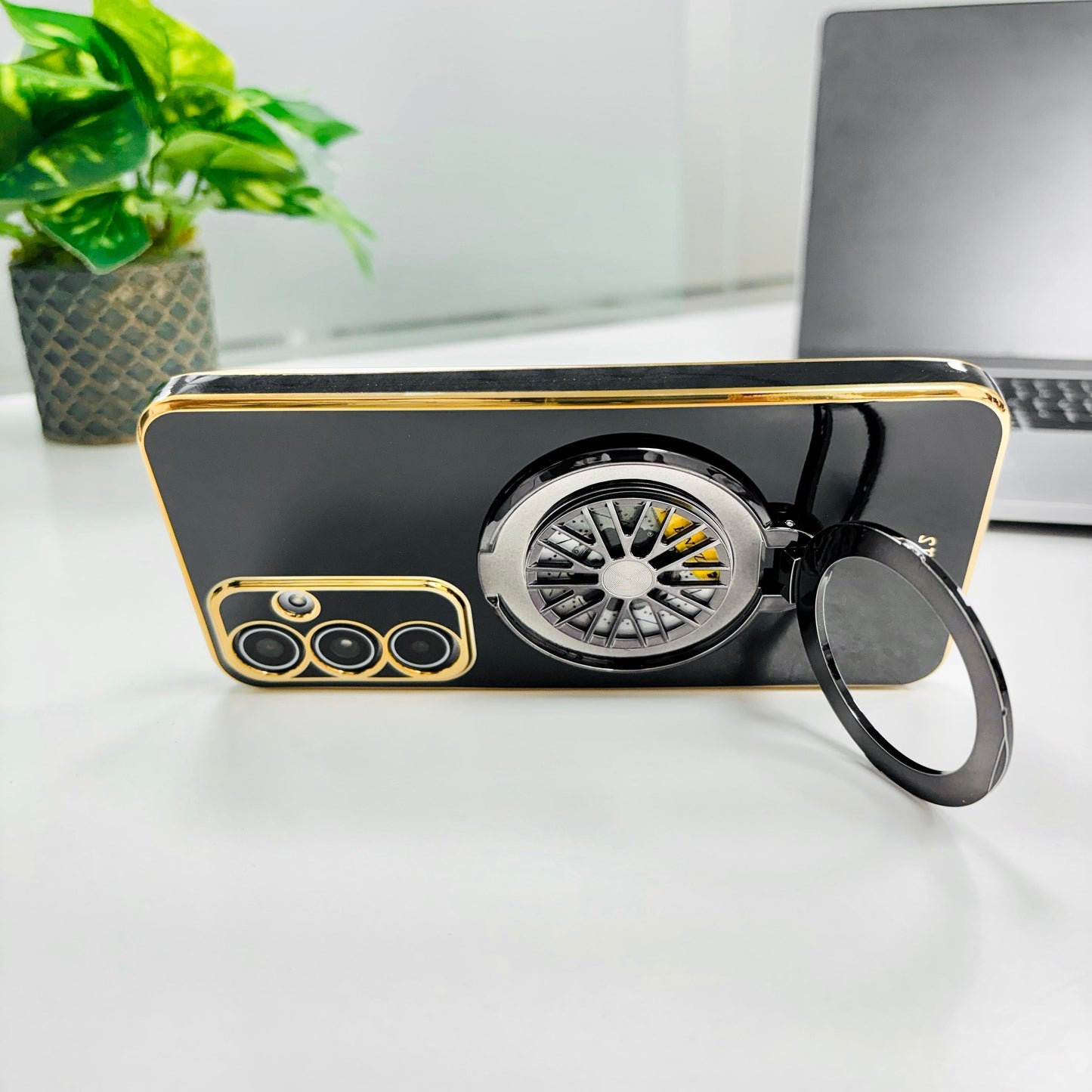 Samsung Galaxy A55 5G Best Selling Stress Buster Wheel Silicone Scratch Resistant Back Case