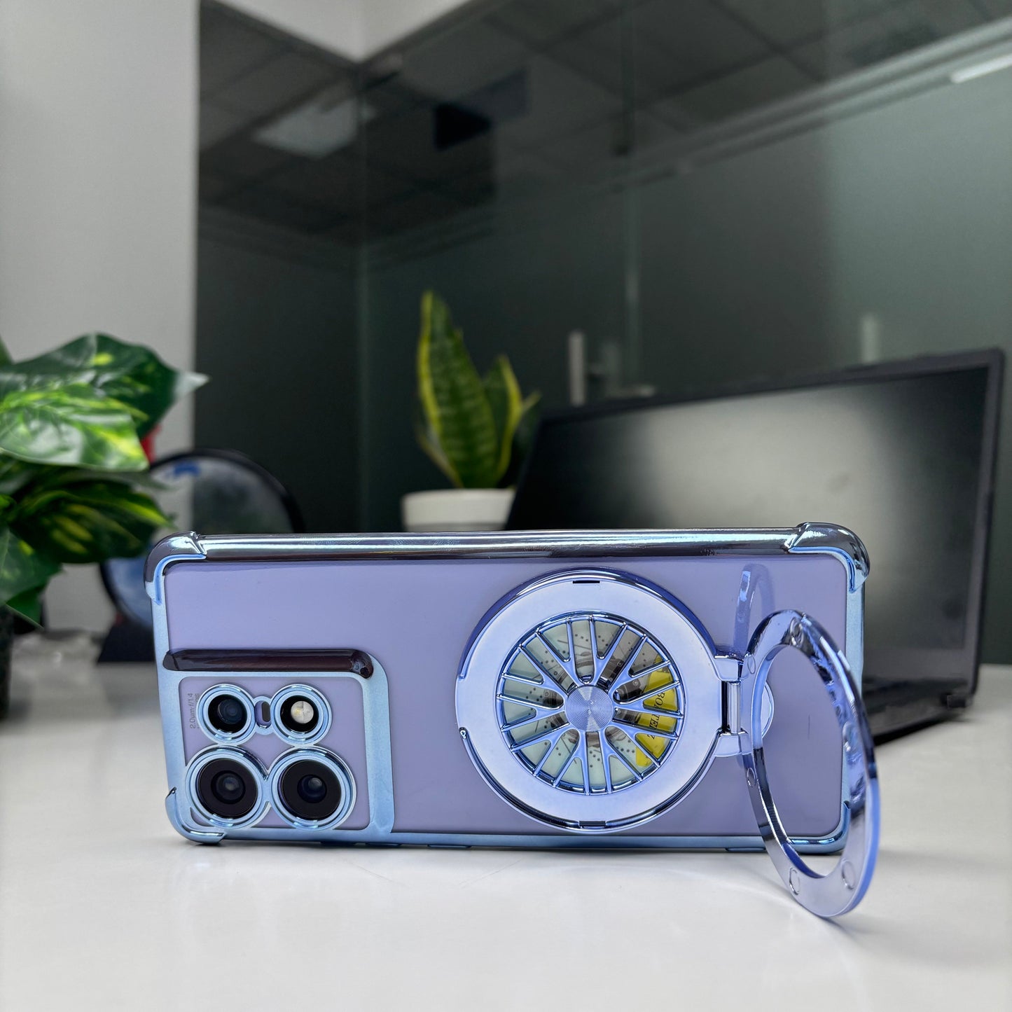 Motorola Edge 50 Pro 5G Premium Stress Buster Wheel Rotating Shockproof Airbags Case