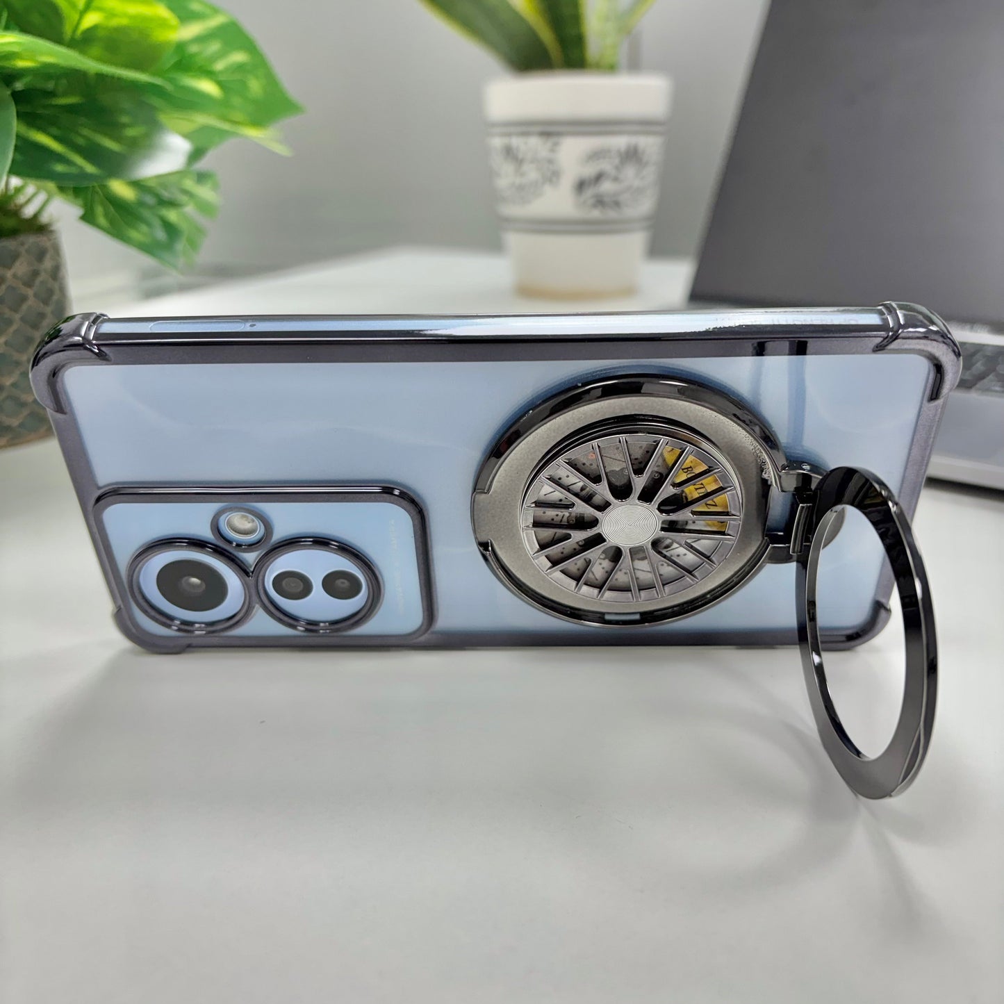 Oppo F25 Pro 5G Premium Stress Buster Wheel Rotating Shockproof Airbags Case