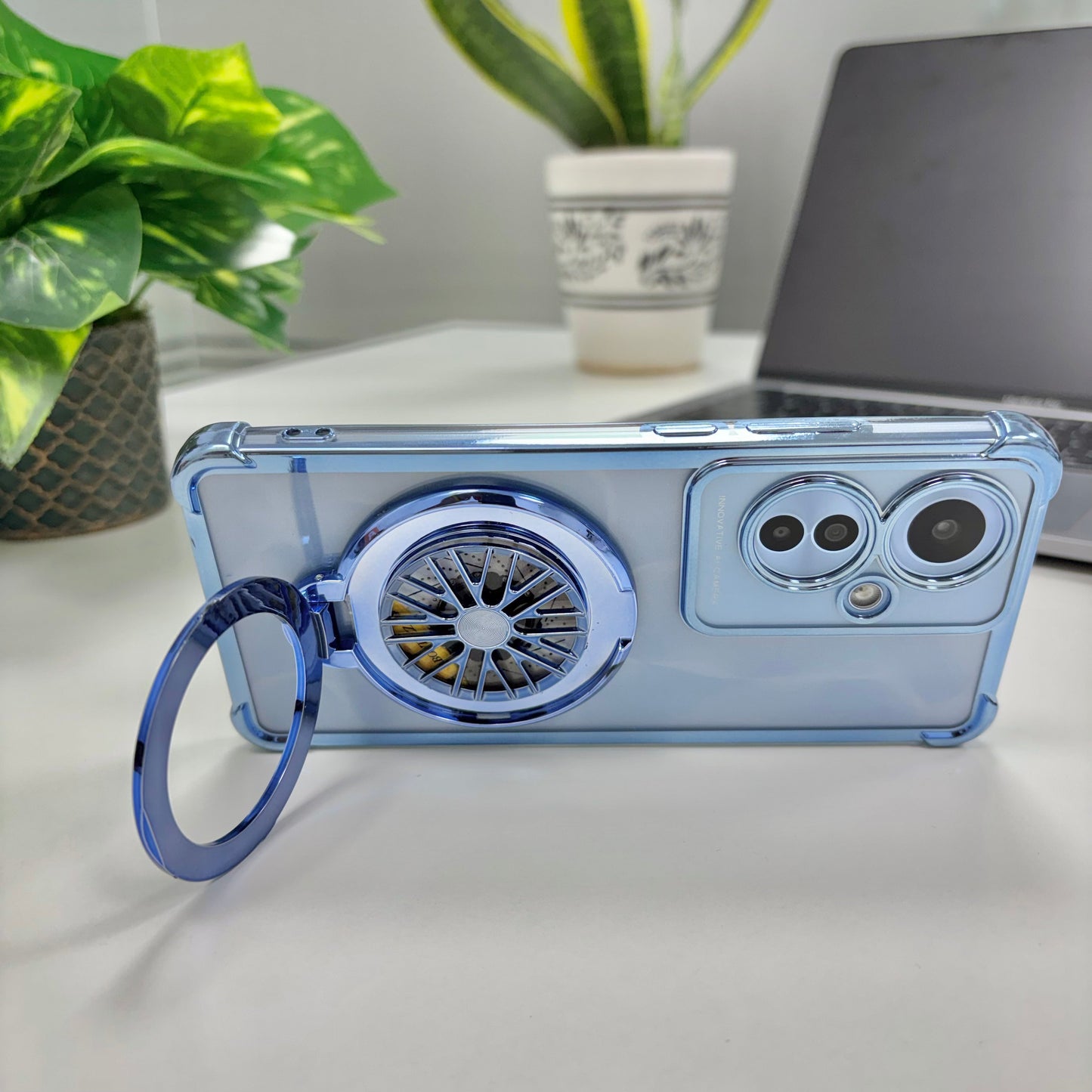 Oppo F25 Pro 5G Premium Stress Buster Wheel Rotating Shockproof Airbags Case