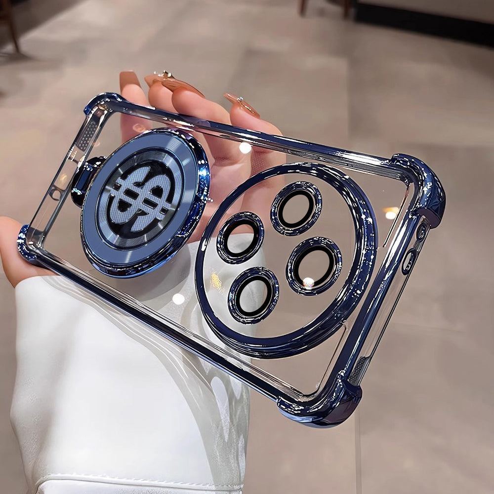 Clear OPPO F27 PRO case with blue accents