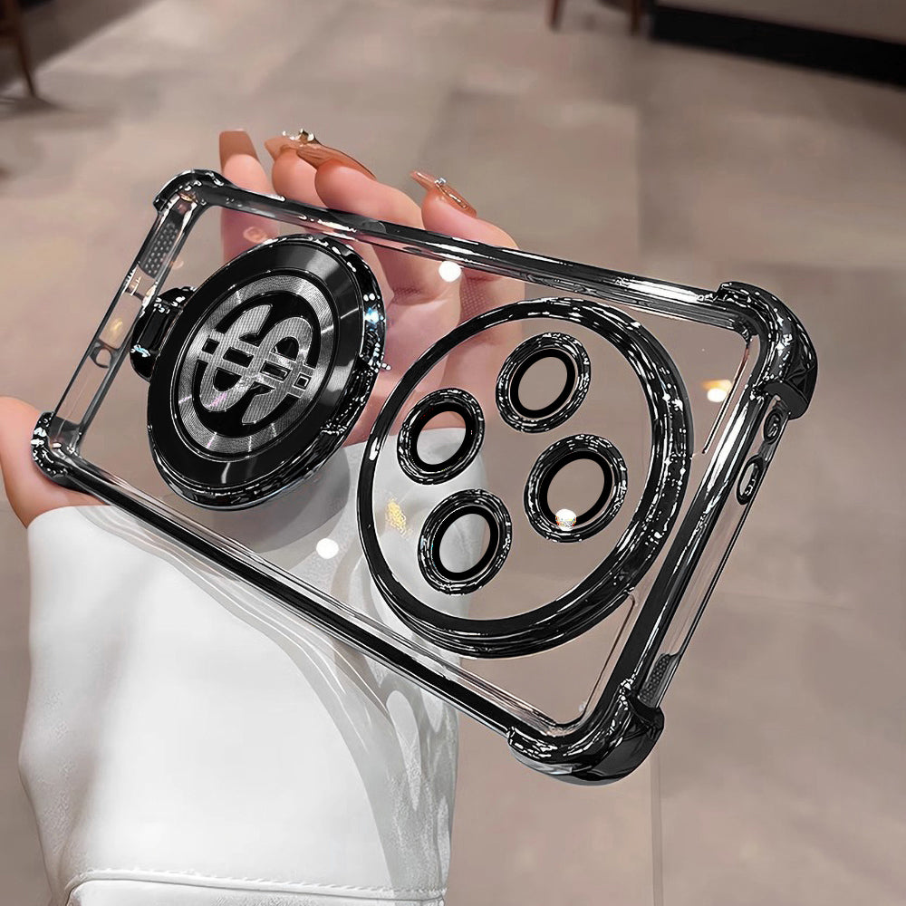 OPPO F27 PRO+ 5G Four Corner Airbags 100% Original Astro Money Magnet Rotating Dollar Case