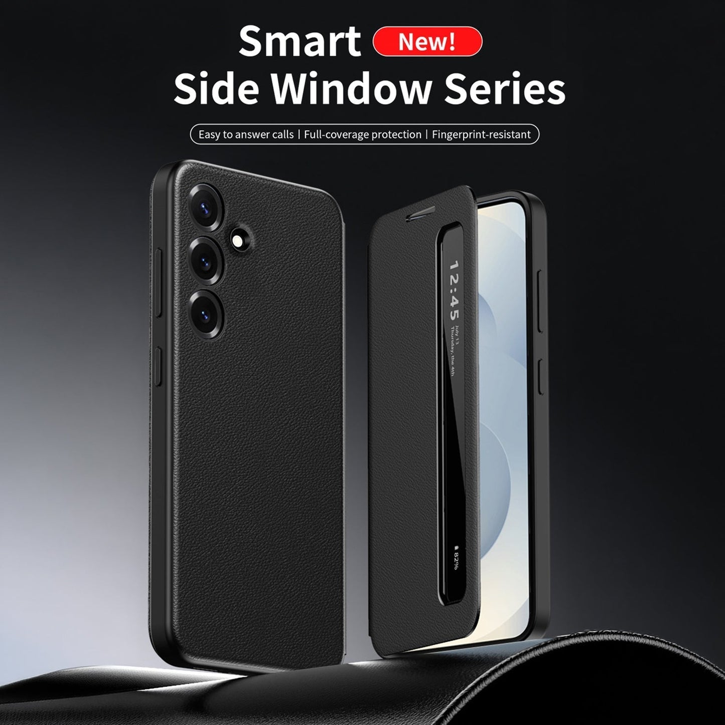 Samsung Galaxy S24 5G Smart Side Window Flip Leather Case