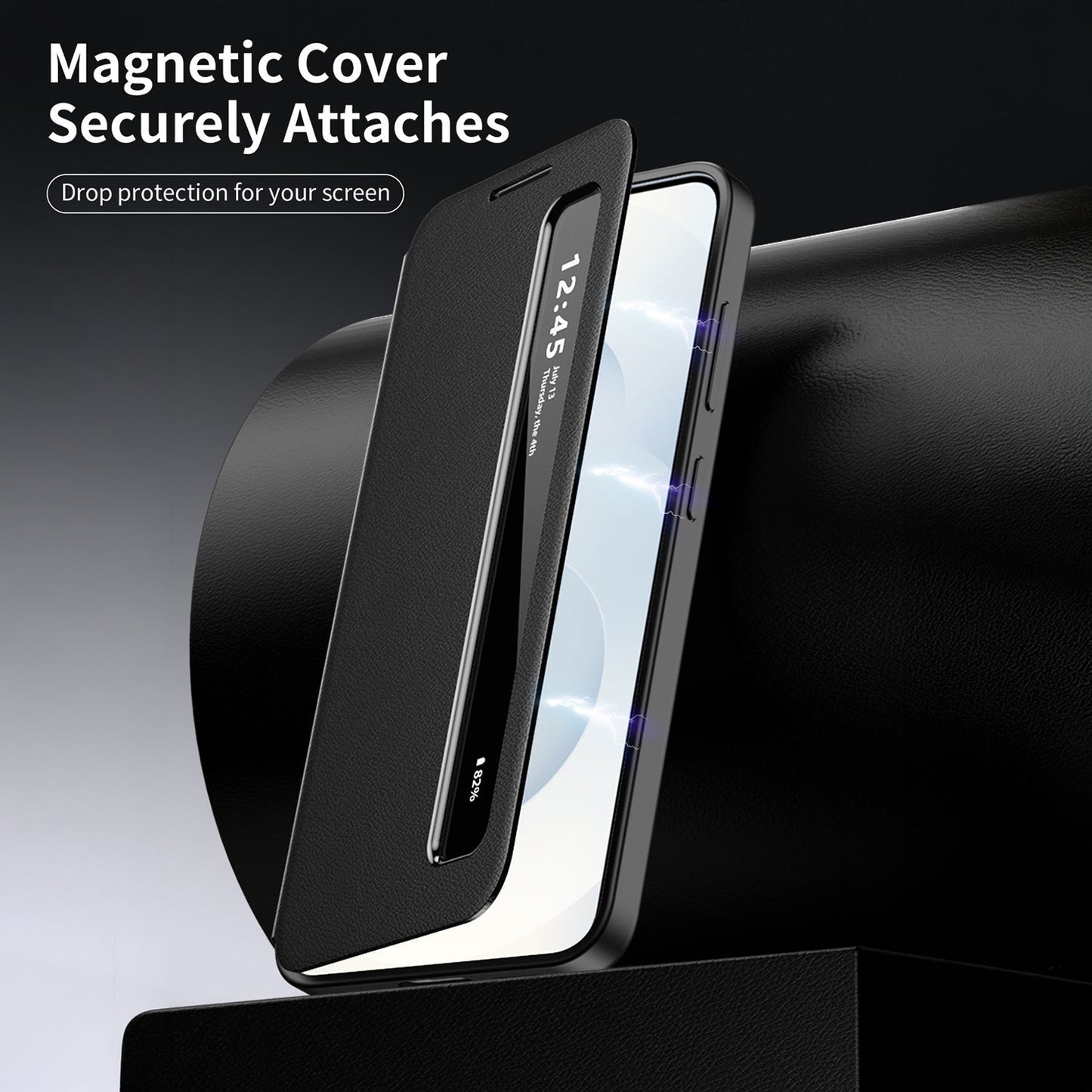 Samsung Galaxy S25 5G Smart Side Window Flip Leather Case