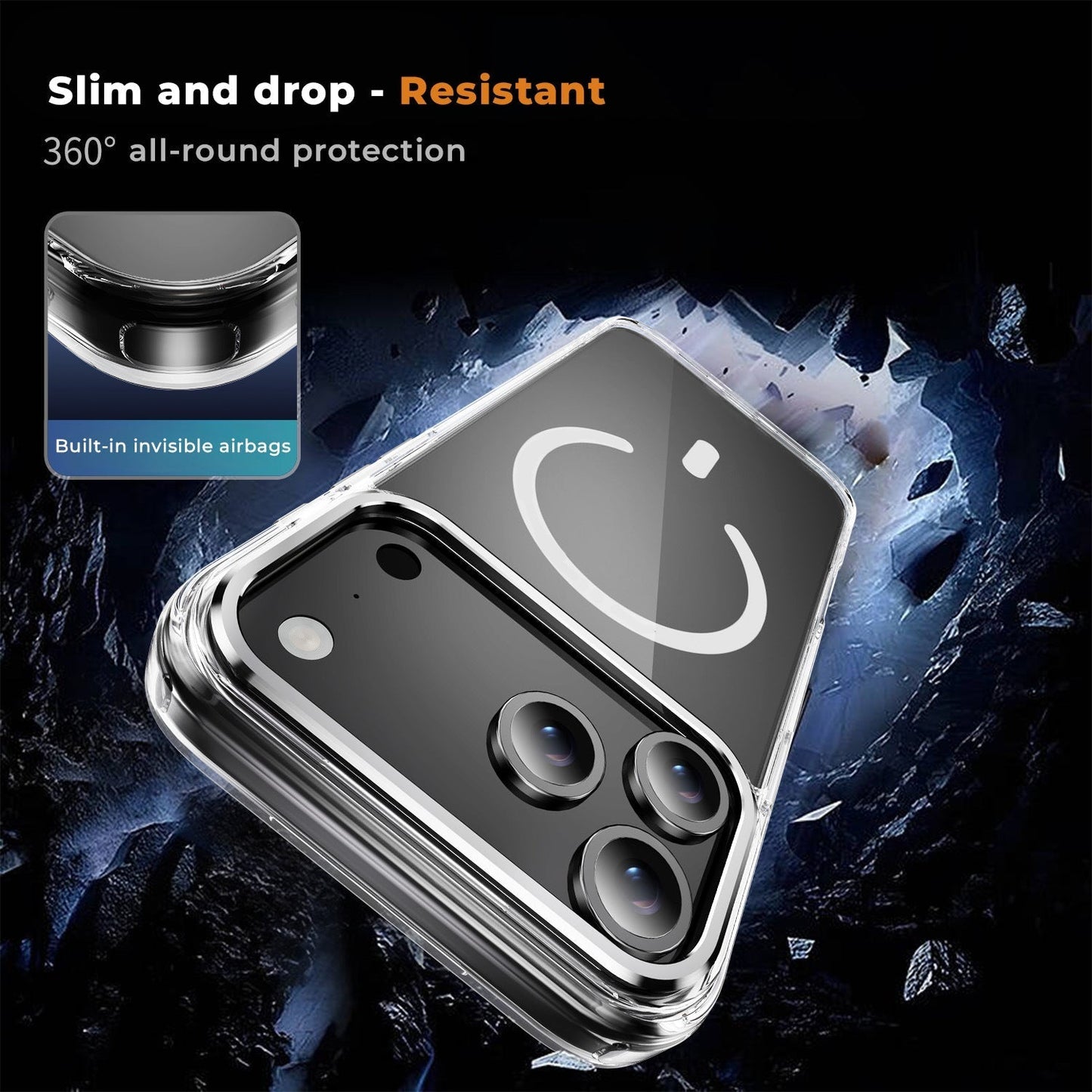 iPhone 17 Pro & 17 Pro Max Electroplating Hybrid Shockproof Bumper Magsafe Case