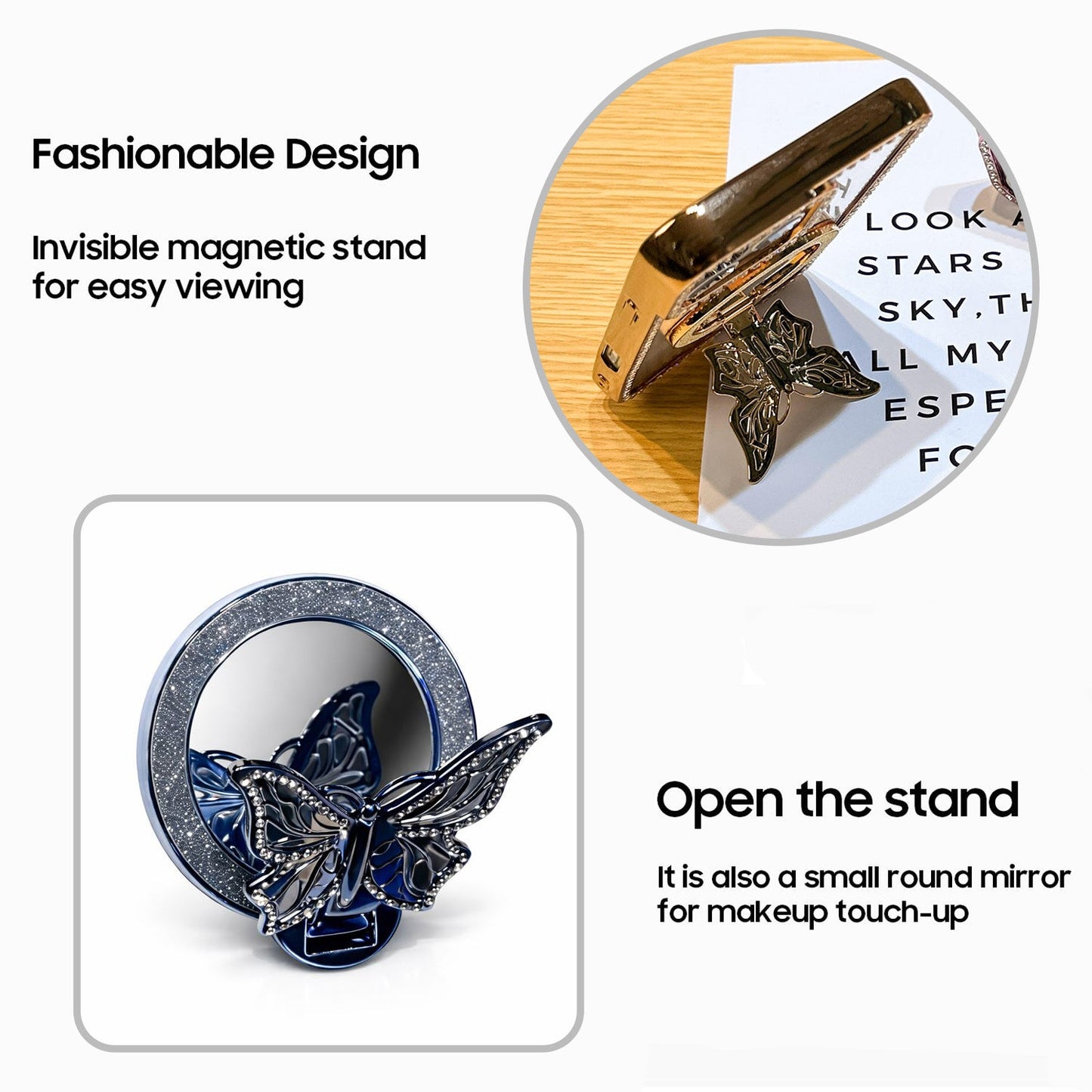 Samsung Galaxy A56 5G Premium Butterfly Stand Airbags Case