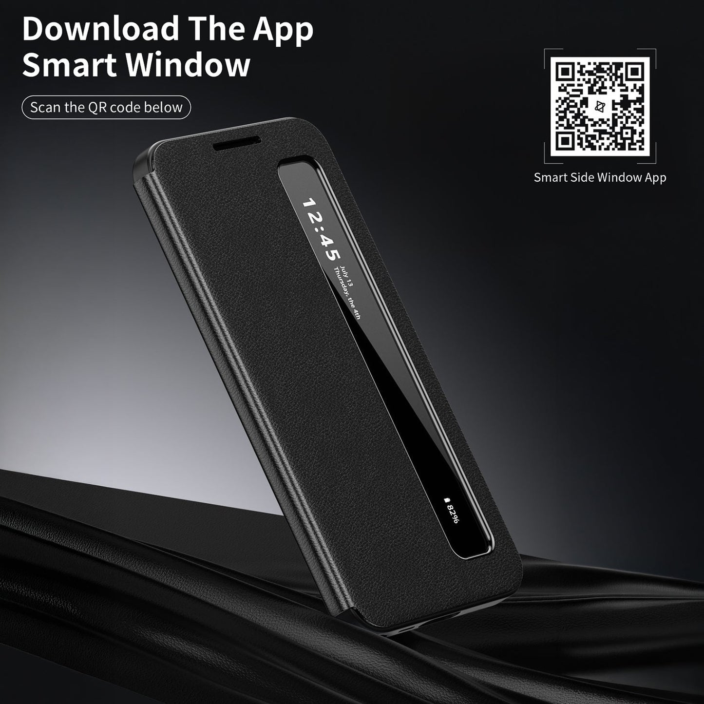 Samsung Galaxy S24 FE 5G Smart Side Window Flip Leather Case