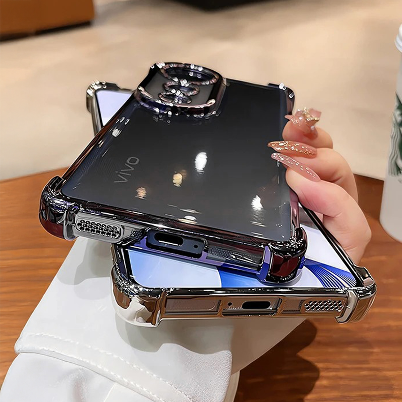 Vivo V40 Pro 5G Transparent Shockproof Case With Airbag Corners
