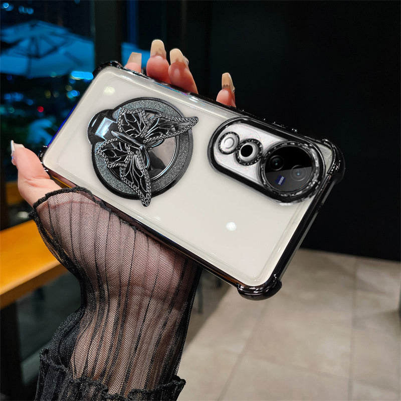 Vivo V40 Pro 5G Premium Butterfly Stand Airbags Case