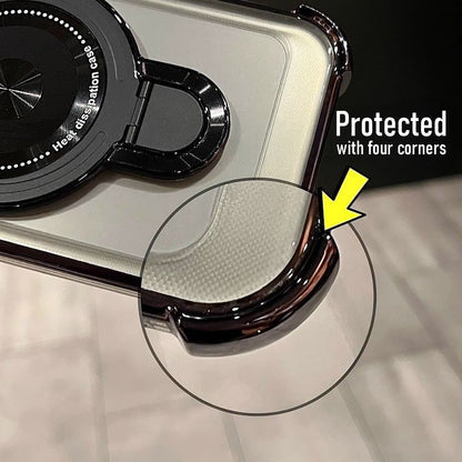Vivo V70 5G Luxury Four Corner Invincible Bracket Ring Stand Case