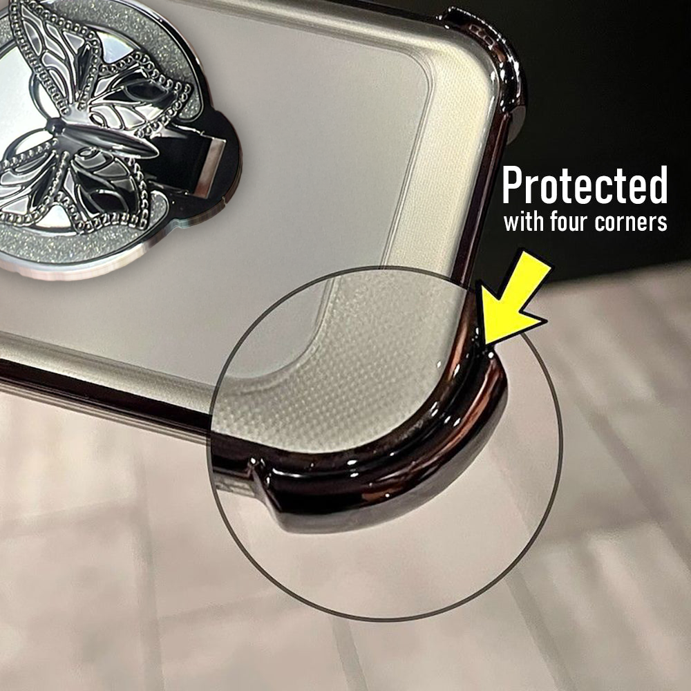 Vivo Y200 5G Premium Butterfly Stand Airbags Case