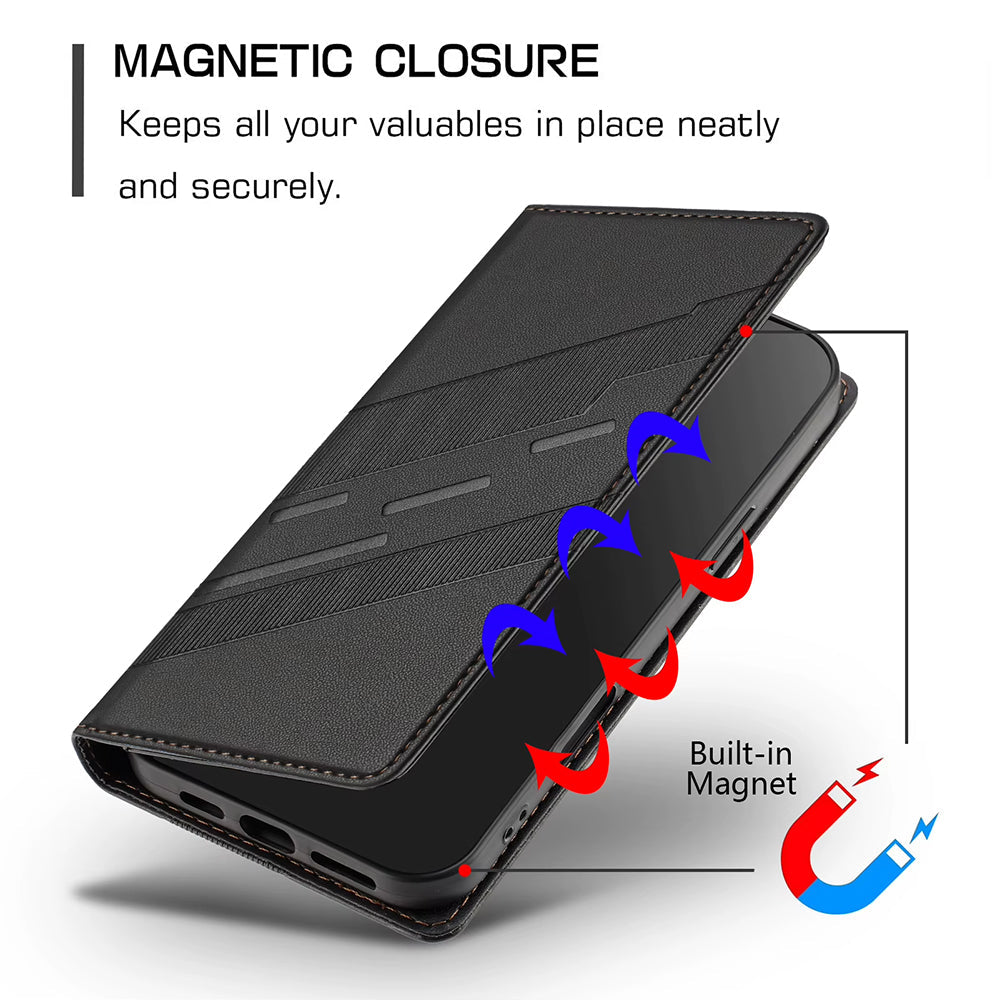 Magnetic closure case with embossed pattern for Vivo V40 Pro 5G