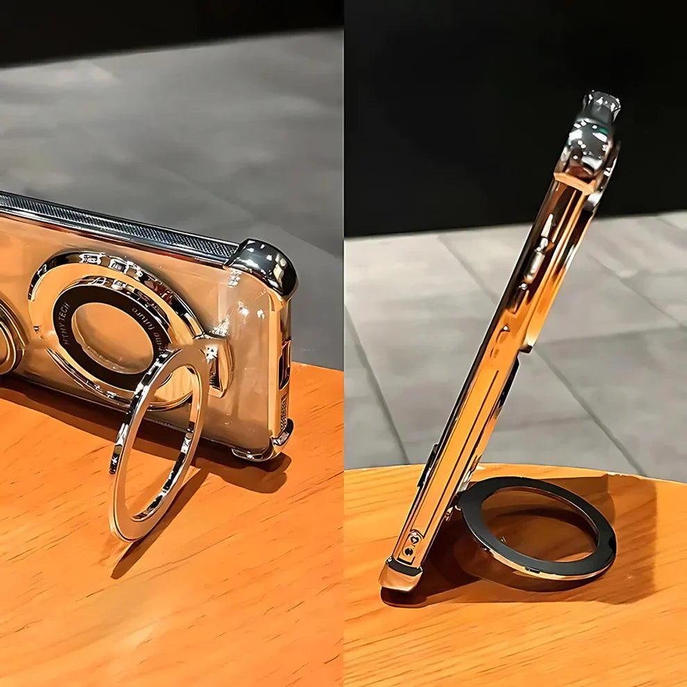 Samsung Galaxy A14 5G Original Luxury Magnifier Ring Stand Shockproof Airbags Corner Case