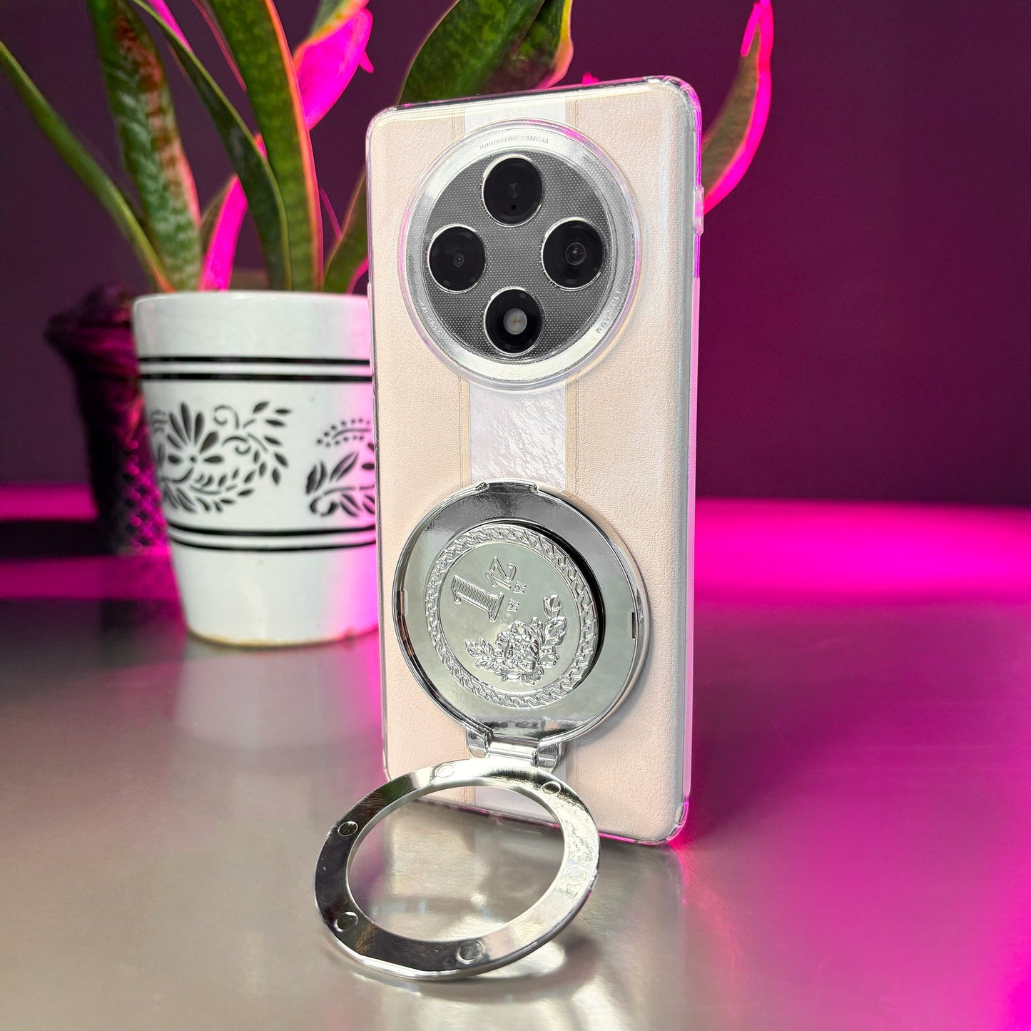 Oppo F27 Pro+ Transparent 1 Billion Edition Rotating Cluster Phone Case