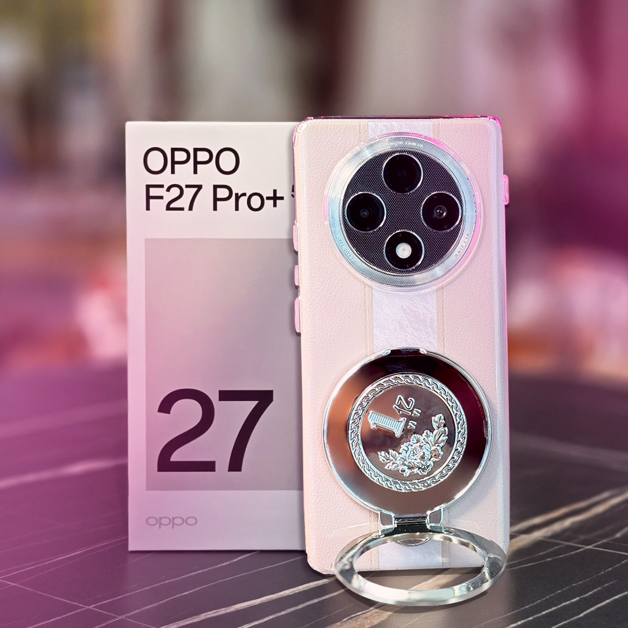 Oppo F27 Pro+ Transparent 1 Billion Edition Rotating Cluster Phone Case